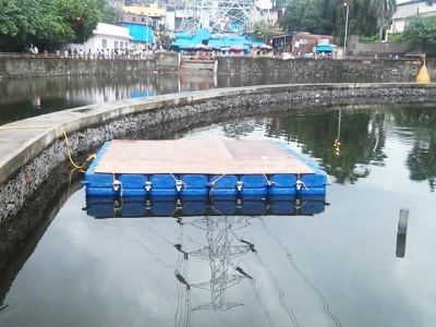 Floating Dock for Ganpati Visarjan
